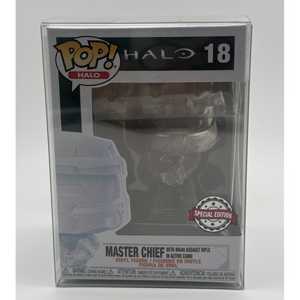 FUNKO POP HALO MASTER CHIEF ACTIVE CAMO #18 SPECIAL EDITION W/ PROTECTOR